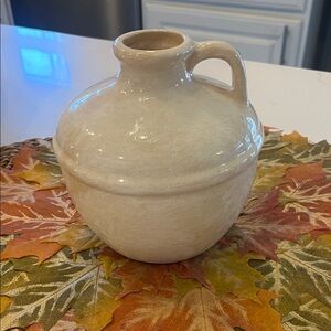 Kirklands Cream Ceramic Vase/ Decorative Jug